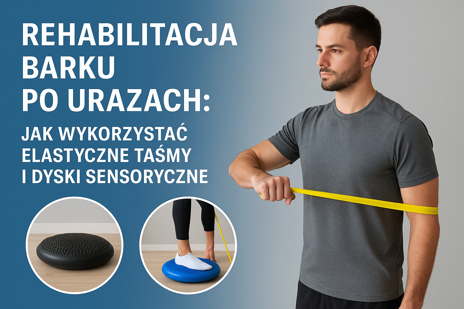 Rehabilitacja barku po urazach: jak wykorzystać elastyczne taśmy i dyski sensoryczne